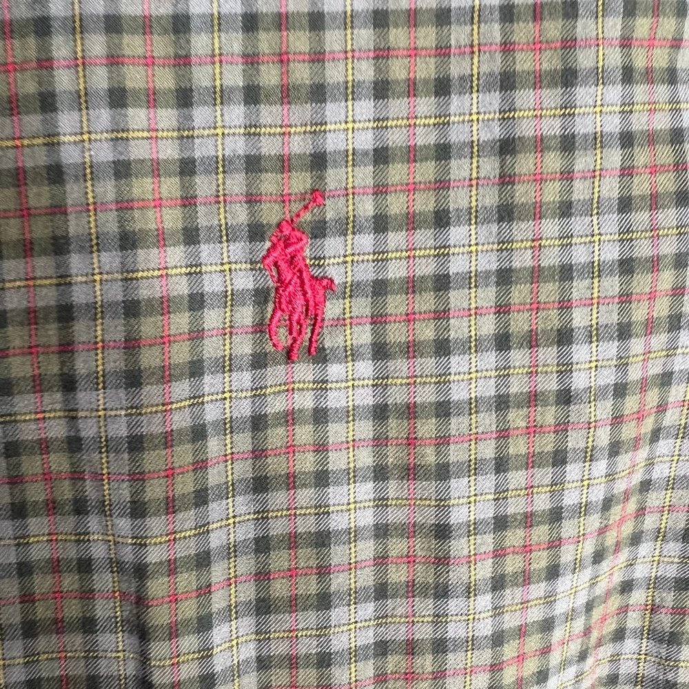 NWT Ralph Lauren Oxford Button Front Shirt plaid Men's Small